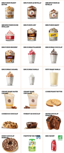 BURGER KING DESSERTS MENU MALAYSIA