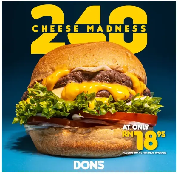 DON’S BURGER DOUBLES IT 240 MENU MALAYSIA