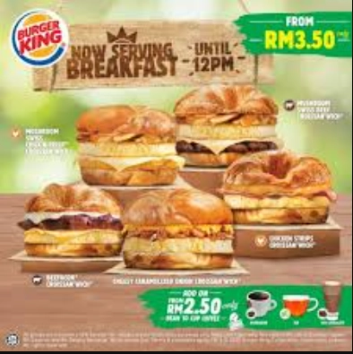 MENU BURGER KING BREAKFAST MENU MALAYSIA