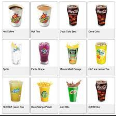 TEXAS CHICKEN BEVERAGES MENU  MALAYSIA