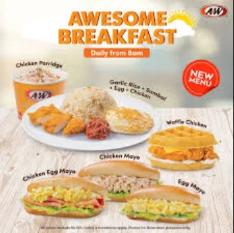 A&W BREAKFAST MENU PRICES