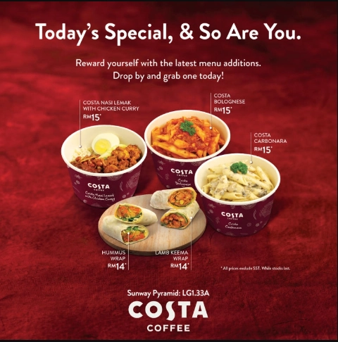 Costa Coffee Menu Malaysia