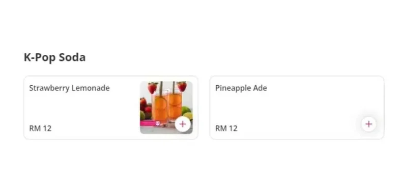 HANBING KOREAN DESSERT CAFE K-POP SODA MENU MALAYSIA