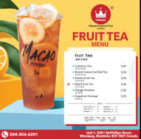 MACAO IMPERIAL TEA FRUIT TEA PRICES MALAYSIA