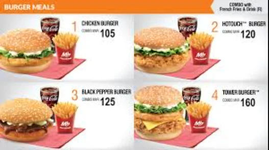 MARRYBROWN BURGER MENU MALAYSIA