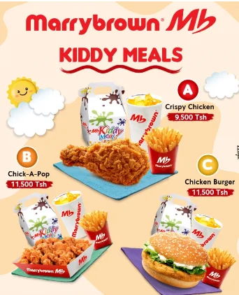 MARRYBROWN KIDDY MEALS MENU  
MALAYSIA