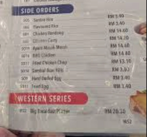  OLDTOWN WHITE COFFEE SIDE ORDERS PRICES MALAYSIA