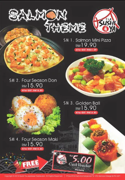 Sushi Ya Menu Malaysia