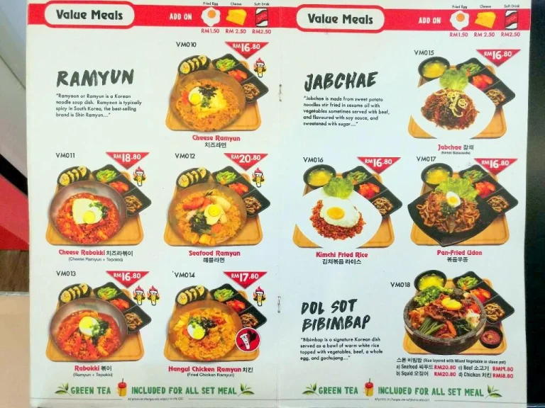 Myeongdong Topokki Menu Malaysia With Latest Prices 2024