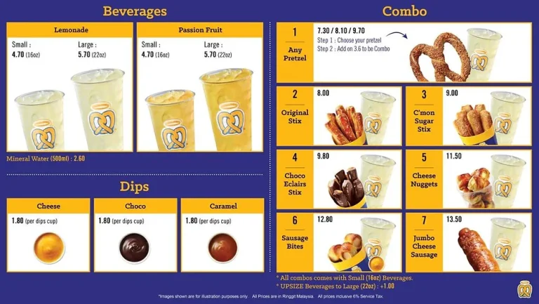 Auntie Anne’s Menu Malaysia With Latest Prices 2024