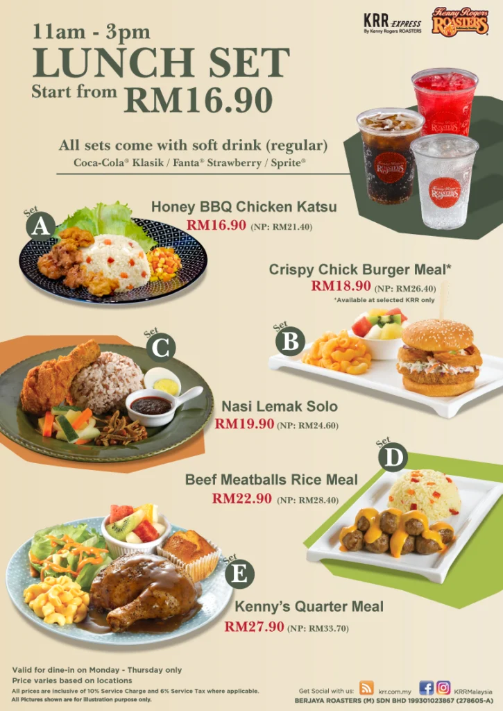 Kenny Rogers Roasters Menu Malaysia With Latest Prices 2024