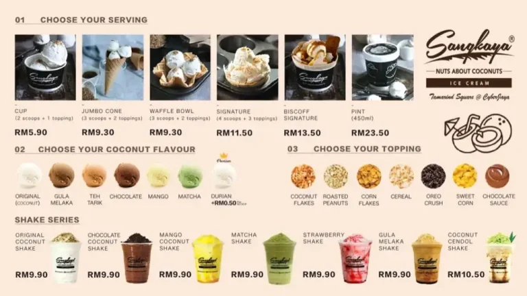 Sangkaya Menu Malaysia With Latest Prices 2024